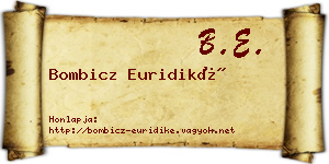Bombicz Euridiké névjegykártya